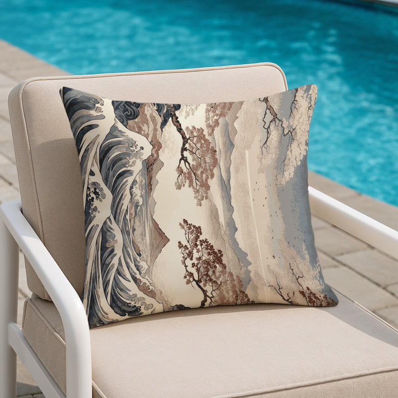 Petal Currents Indoor And Outdoor Pillow, Square 18"