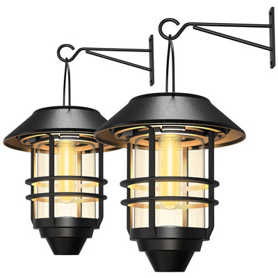 11'' Solar Powered Integrated LED Jar Lantern