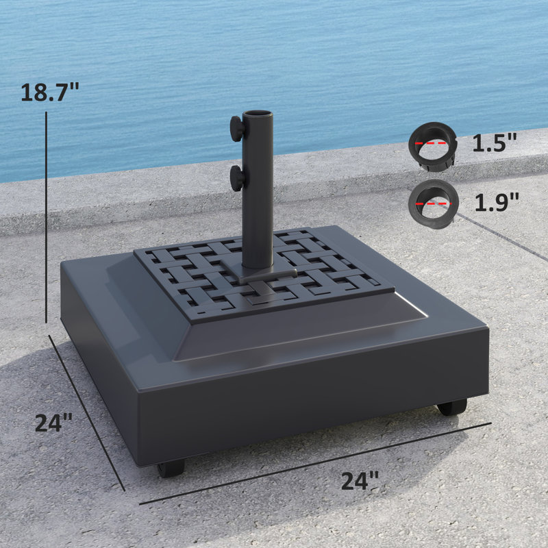 24 patio umbrella stand LEWIS&WAYNE Outdoor Base with Fillable Planter Box Heavy Duty Umbrella with 4 Wheels Rolling Umbrella Holder for Outdoor Patio Deck Garden : Patio, Lawn & Garden simply rinse with water and wipe clean Kadehome 50 lbs. 24 in.