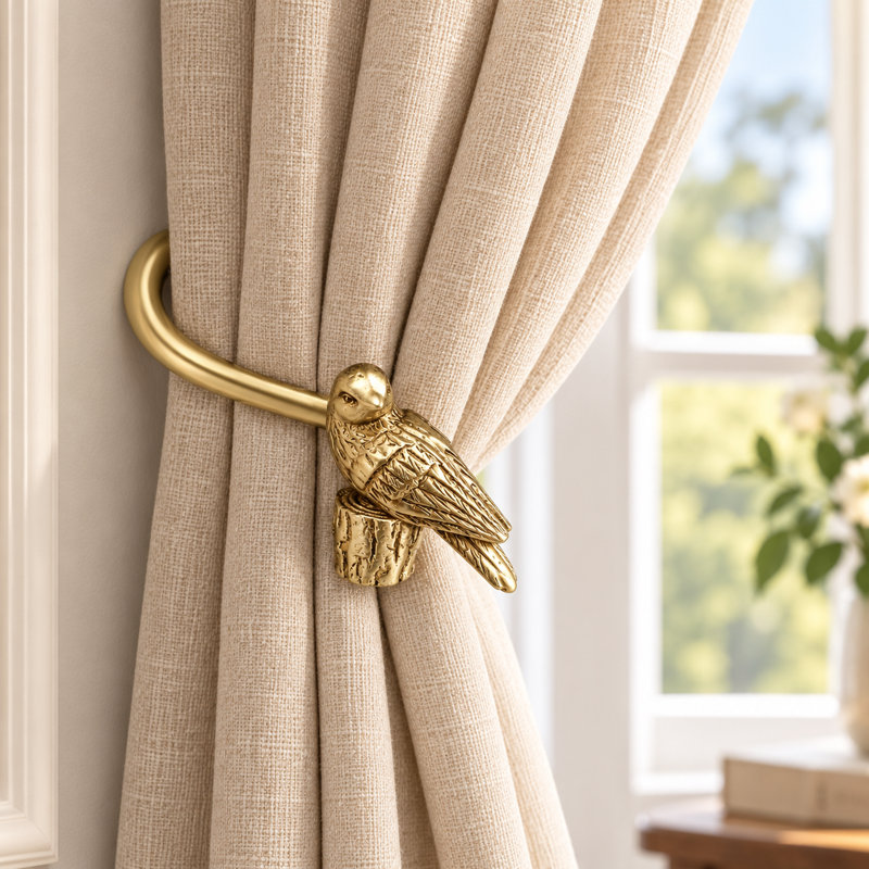 Wall mounted curtain hook bracket