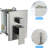 Dual Shower Head In Brushed Nickel - 10 Inch Square With -Balanced Valve, Easy Cleaning And Handheld For A Pleasant Bath Wall Mounted Stainless Steel Material Valve-124583719