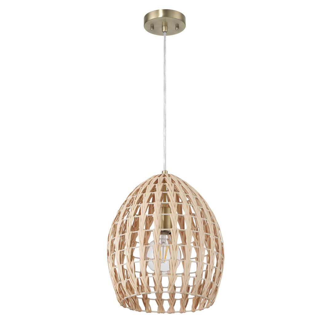 Lutjens 1 - Light Geometric Pendant Bay Isle Home™ Shade 
