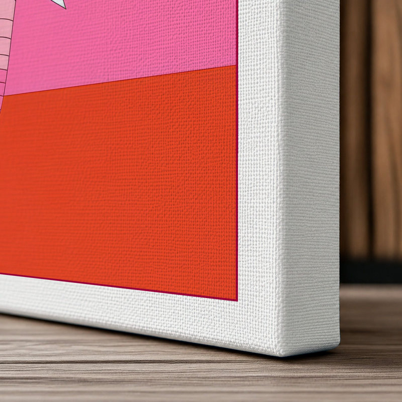 Elephant Geometric - Wrapped Canvas, 18x12 - 45.7 x 30.5 cm, White Border