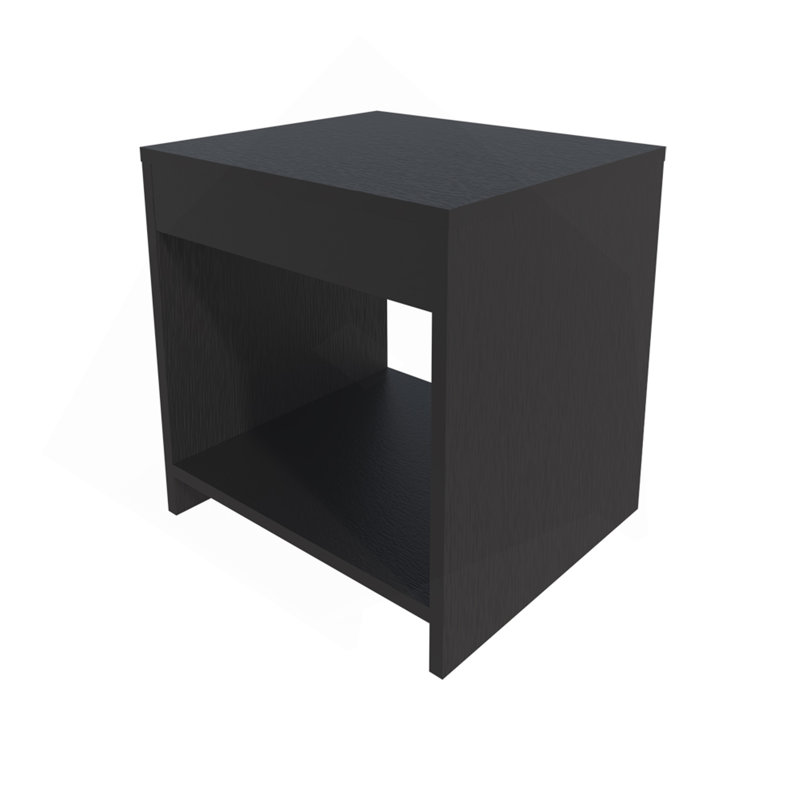 Nightstand Elaine, Bedroom, Black, Black