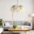 3-Light Pink Floral Chandelier with Cascading Vines