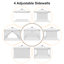 Tente escamotable avec 4 parois latérales l 118 po x P 118 po COBIZI, auvent extérieur imperméable avec évent UPF 50 +-99673084
