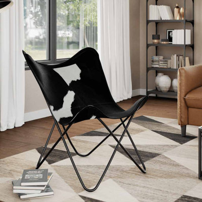 Fauteuil papillon moderne noir et blanc Butterfly Chair