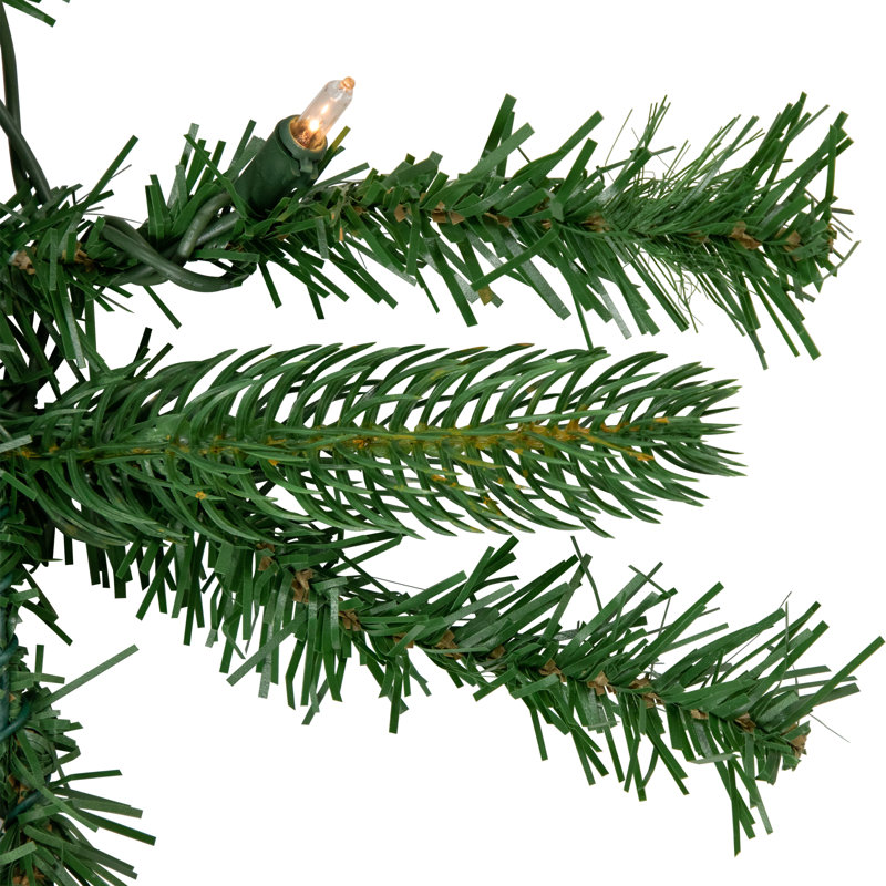 9' Green Artificial Christmas Garland with Clear Lights