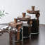 3 pots à café en verre avec cuillères, pots à bonbons, pots à biscuits, pots de rangement, pots à thé, pots à collation, pots à assaisonnement, pots à sel, pots à poivre