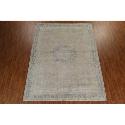 Daxon Distressed Wool Kerman Persian Design Area Rug Hand-Knotted 9X12 -  East Urban Home, B7F141A68A6D4ED1A916C41C087C524C