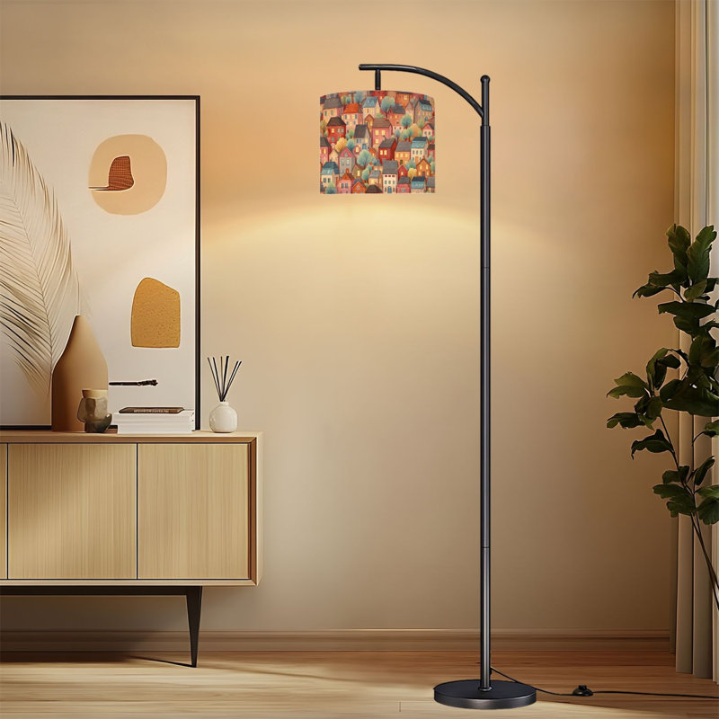 Lampe sur pied à arc en forme d'arbre abstrait abritant des arbres pour la chambre à coucher Lampe haute intensité à intensité variable 3 couleurs avec télécommande et ampoule incluse