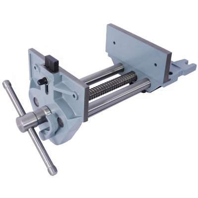 Rapid Action Woodworking Vise Quick Release Lever For Quick Adjustments 7 Inch Jaw Width Made With Heavy-Duty Cast Iron ,GRAY