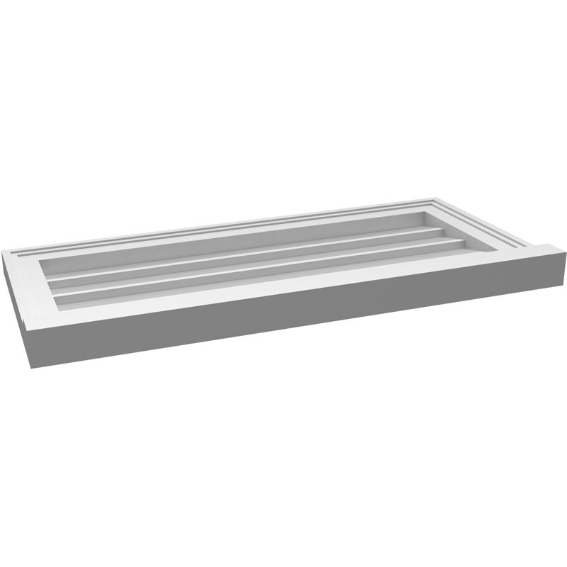 Cadre de seuil Brickmould, brun clair apprêté, H 14 po x l 30 po x P 2 po