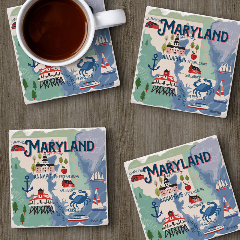 Ensemble de sous-verres 4 pièces Thirstystone Maryland