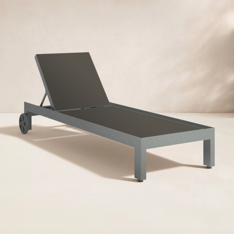 Georgie Outdoor Metal Chaise Lounge