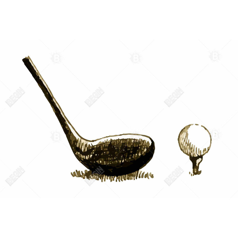 "Illustration d'un club de golf" sur toile