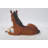 Laying Down Horse Colt Statue