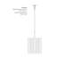 Luminaire suspendu rectangulaire à 4 lumières Cedriot