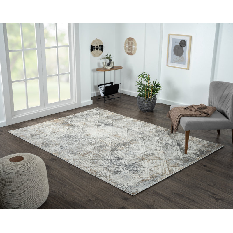 Hazel cream Rug, Rectangle 160 x 230cm