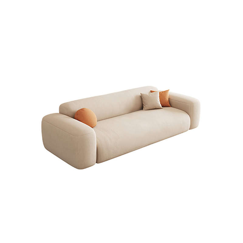 Canapé moderne simple de style crème, H 28,34 po x l 78,74 po x P 39,37 po