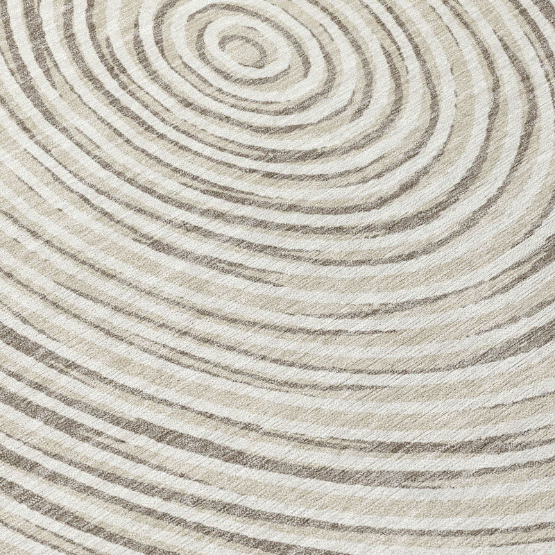 Machine Washable Indoor/Outdoor Chantille ACN2647 Geometric Rug, Ivory, 3' x 5'