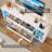 83" Fireplace TV Stand With Power Outlet, Large Media Console With 50" Fireplace, High Gloss Large Entertainment Center W/5000-Colors LED Lights & Drawers For Living Room, White-1713857740-1761993800