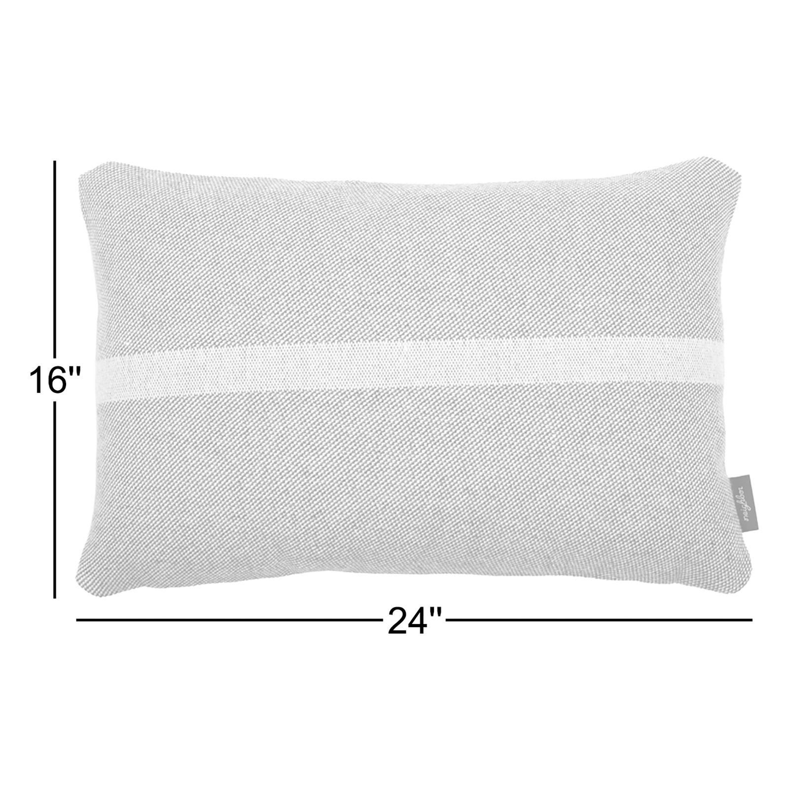 Glyph Sunbrella® Indoor/Outdoor Throw Pillow, Charcoal