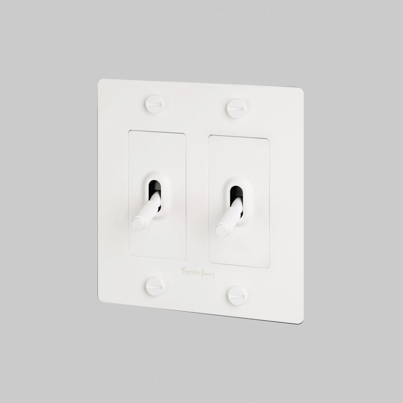 2G Toggle Switch / Logo, White