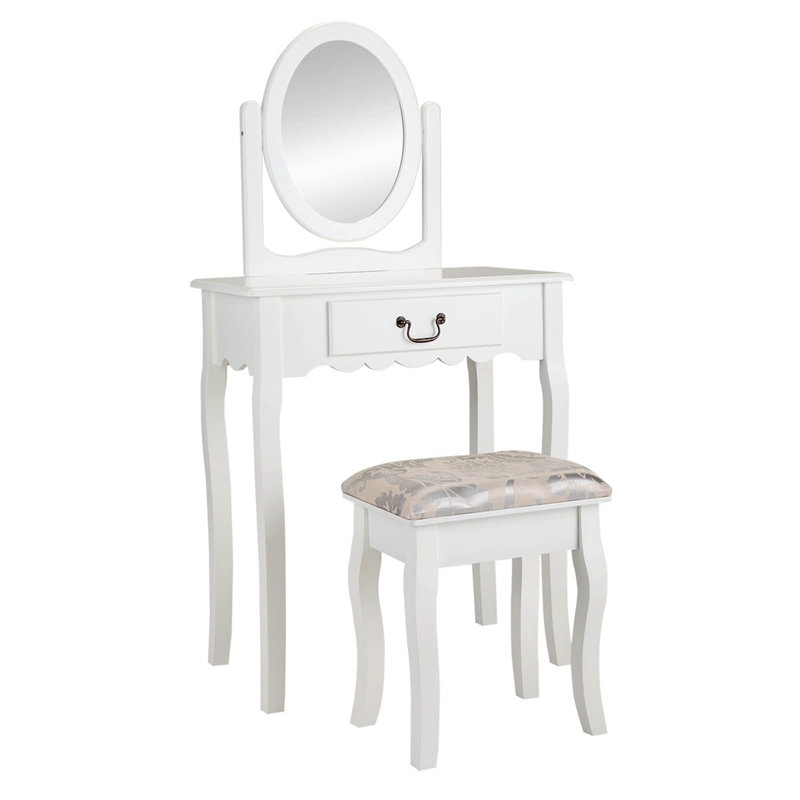 Ensemble coiffeuse avec tabouret et miroir Philpot