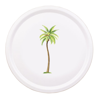 MW - Palm - Round Birchwood Tray