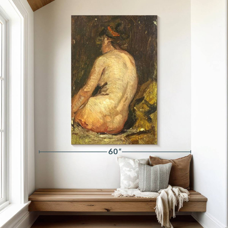 Leisha, nu féminin de dos, H 51 po x l 34 po