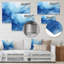 «Blue Emotional Tachisme Waves 1 - Tachisme», art mural en métal MT136206-1033769117