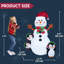 Décoration gonflable pingouin bonhomme de neige 6 pi avec lumières DEL multicolores intégrées