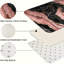 Ensemble de 2 tapis de cuisine en marbre noir et or rose pour vestibule