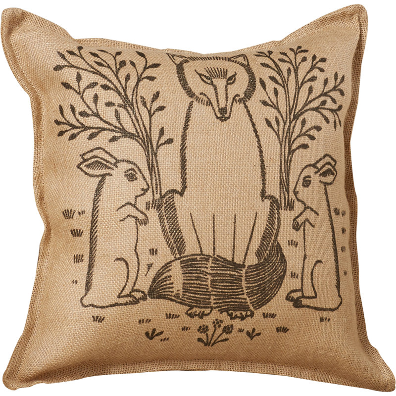 Green and Black Linen Lumbar Throw Pillow