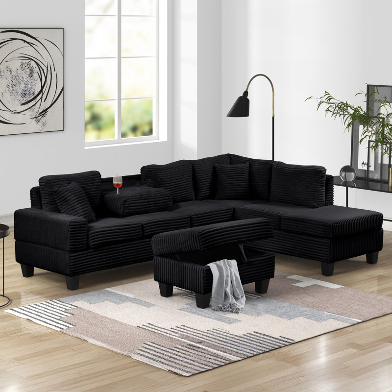 Gossett Sectional Black