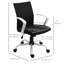 Chaise de bureau à dossier moyen, fauteuil pivotant en lin, noir