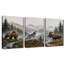 Ensemble d'œuvres d'art sur toile rustique avec loup-1579277161