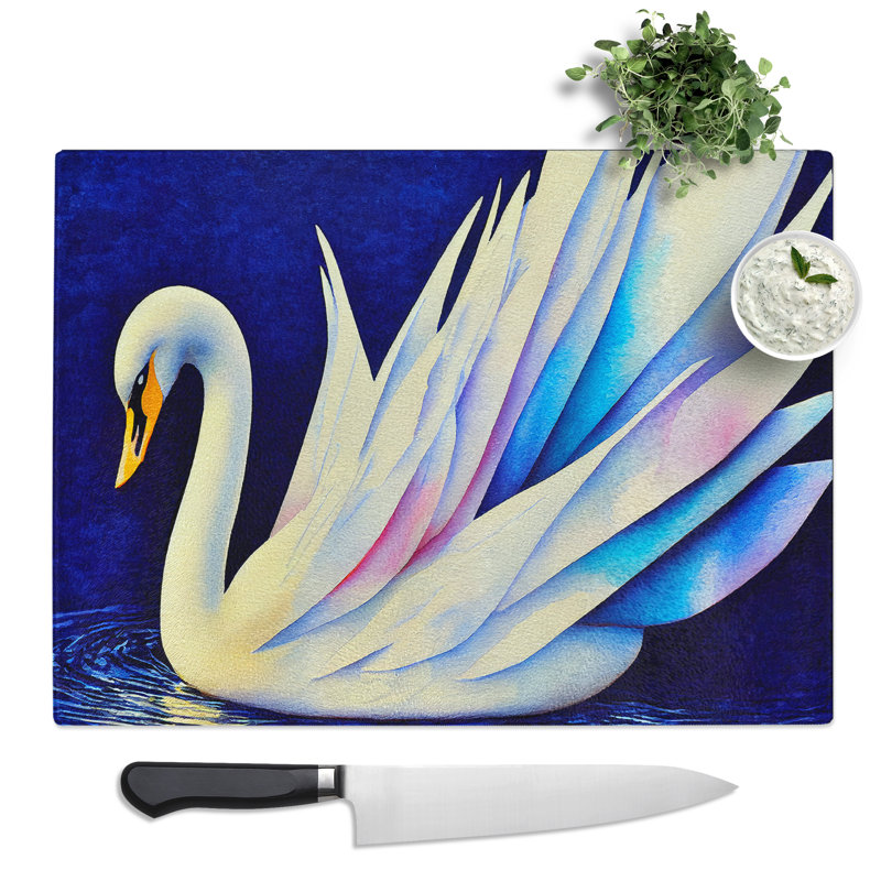Magical Swan Vol.1  Glass Chopping Board