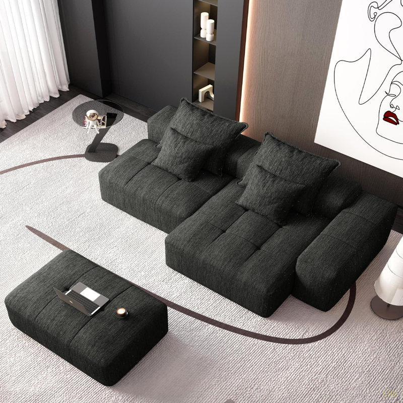 Canapé modulaire surdimensionné Modern, Noir