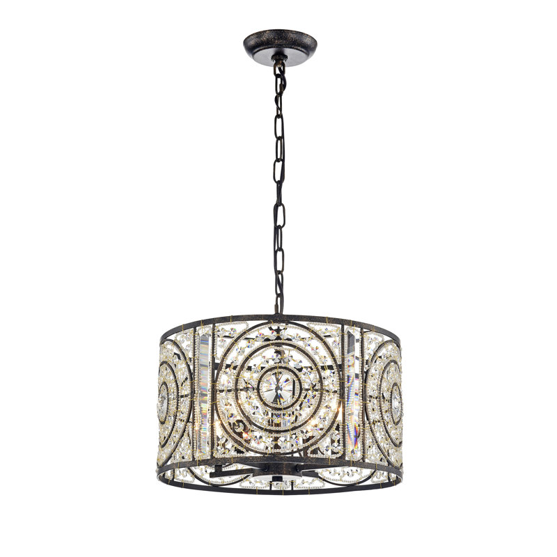 Luminaire suspendu tambour 4 lumières Sizer