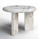 Bryce Nesting Coffee Table- Small-Creamy Taupe Marble Solid