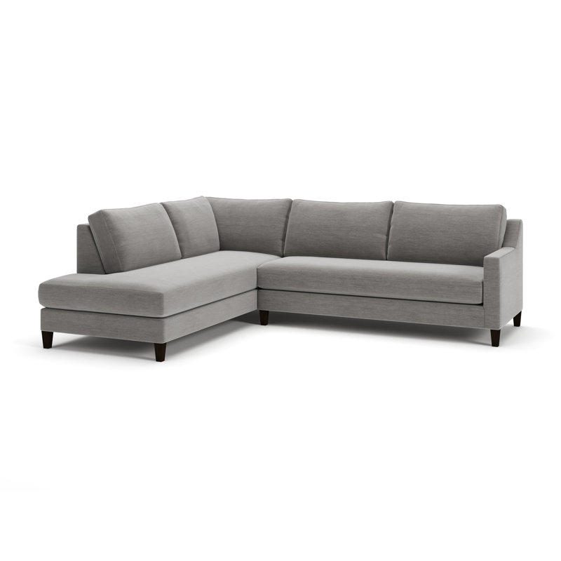 Baker 2-PC Upholstered Sectional, Left Hand Facing, Evan Metal