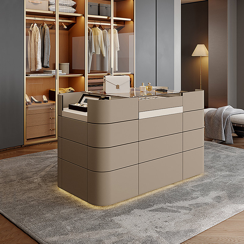 Vitrine de rangement légère pour bijoux, Gris