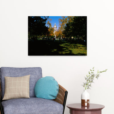 Group Of People At A University Campus University Of Notre Dame South Bend Indiana Abstract Contemporary Architecture Tree Art
