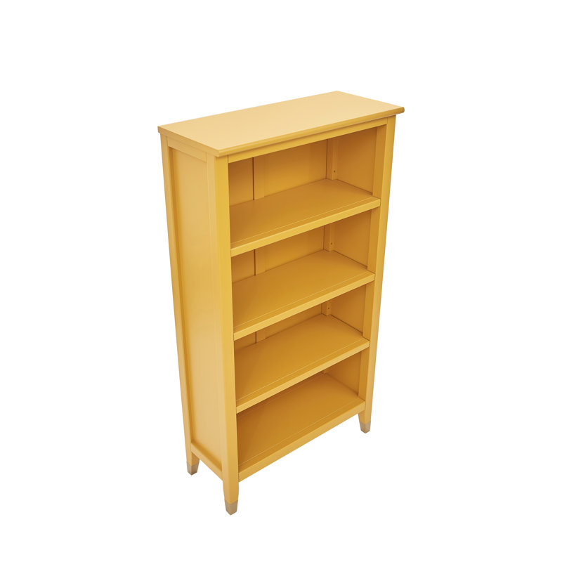 Bibliothèque Adira, (4 tablettes) H 50 po x l 27 po x P 12 po, Moutarde