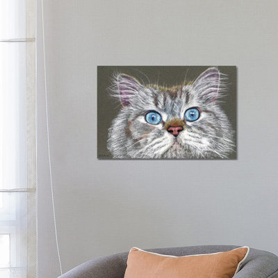 Surprised Cat by Jennifer Redstreake - 1 Piece Wrapped Canvas Wall Art
