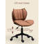 Petit fauteuil de bureau réglable en cuir de style nordique