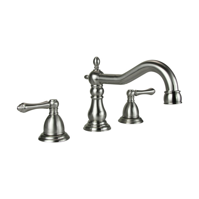 2-handle Bathroom Faucet with Drain Assembly, Brushed Nickel