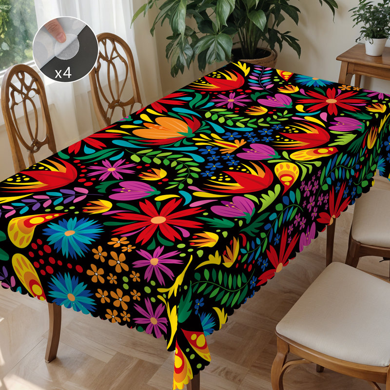 Nappe rétro exotique 180x180cm